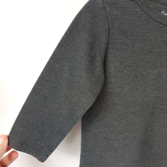 Cat & Jack Boys Grey Ottoman Knit Long Slv Tee Sz 2T - Picture 4 of 7